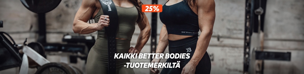Treenivarusteita ja -vaatteita 25 %